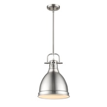  3604-S PW-PW - Duncan Small Pendant with Rod in Pewter with a Pewter Shade